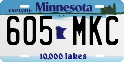 MN license plate 605MKC