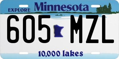 MN license plate 605MZL