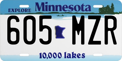 MN license plate 605MZR