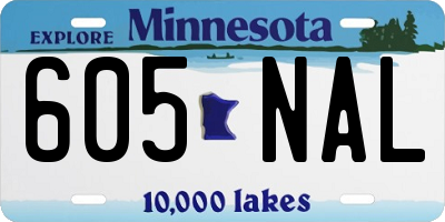 MN license plate 605NAL