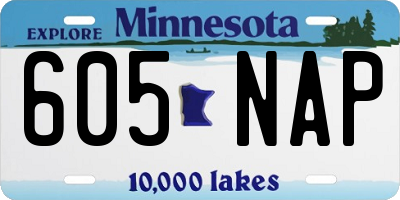 MN license plate 605NAP