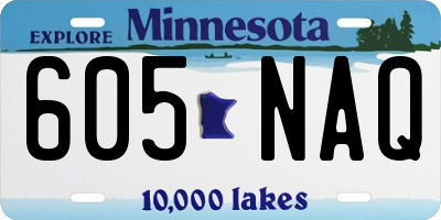 MN license plate 605NAQ