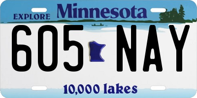 MN license plate 605NAY