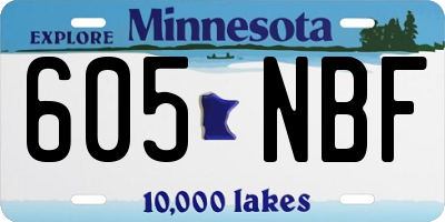 MN license plate 605NBF