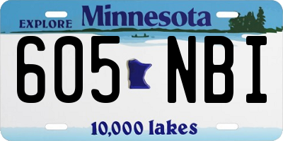 MN license plate 605NBI