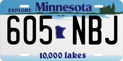 MN license plate 605NBJ