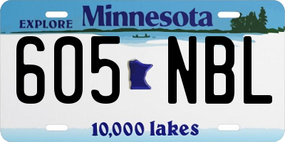 MN license plate 605NBL