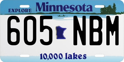 MN license plate 605NBM