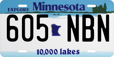 MN license plate 605NBN