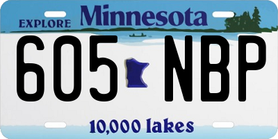 MN license plate 605NBP