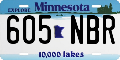 MN license plate 605NBR
