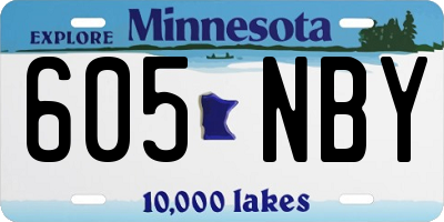 MN license plate 605NBY