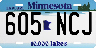MN license plate 605NCJ