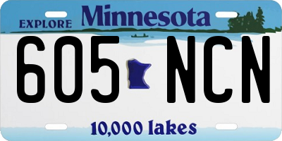 MN license plate 605NCN
