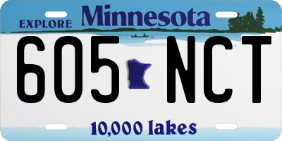 MN license plate 605NCT