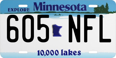 MN license plate 605NFL