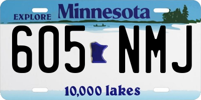 MN license plate 605NMJ