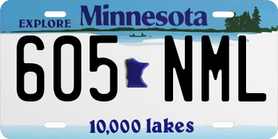 MN license plate 605NML