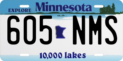 MN license plate 605NMS