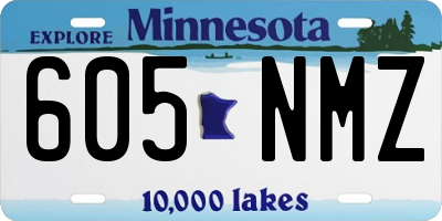 MN license plate 605NMZ