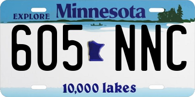MN license plate 605NNC