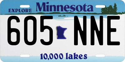 MN license plate 605NNE