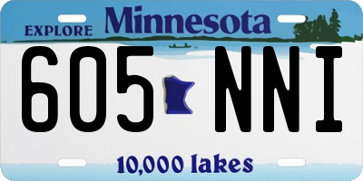 MN license plate 605NNI