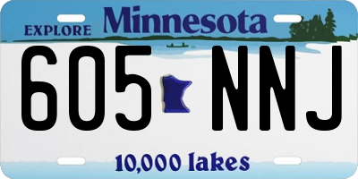 MN license plate 605NNJ