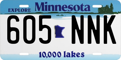 MN license plate 605NNK