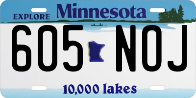 MN license plate 605NOJ