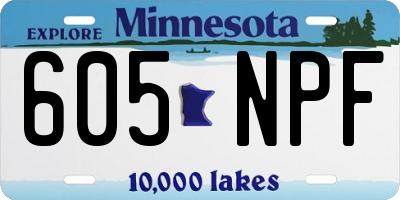 MN license plate 605NPF