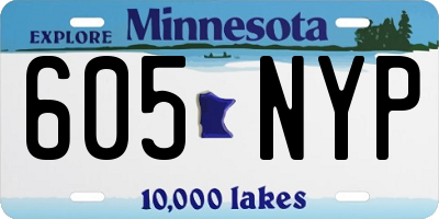 MN license plate 605NYP