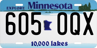 MN license plate 605OQX