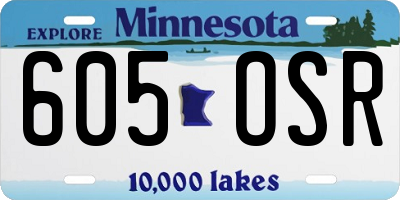 MN license plate 605OSR