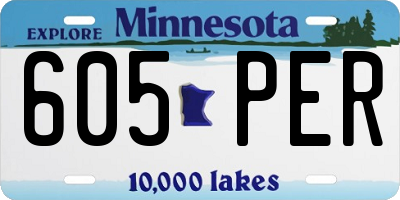 MN license plate 605PER
