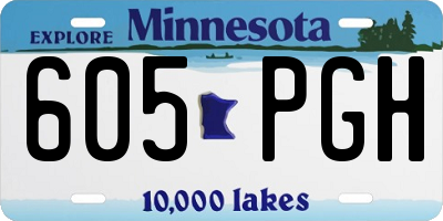 MN license plate 605PGH