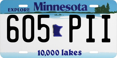 MN license plate 605PII