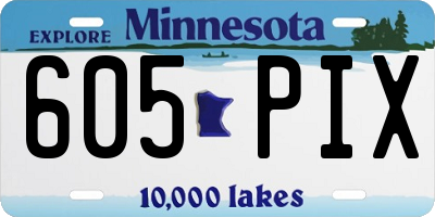 MN license plate 605PIX