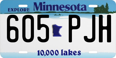 MN license plate 605PJH