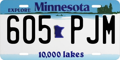 MN license plate 605PJM