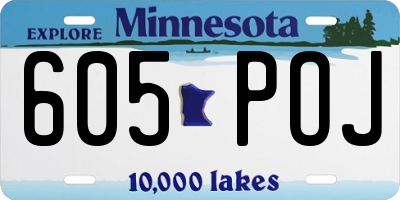 MN license plate 605POJ