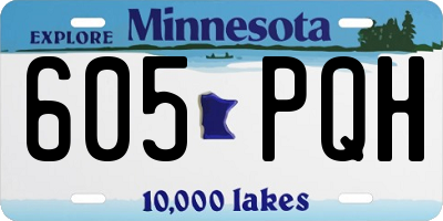 MN license plate 605PQH