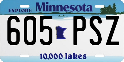 MN license plate 605PSZ