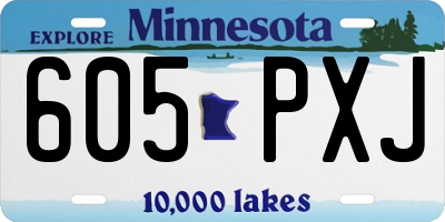 MN license plate 605PXJ