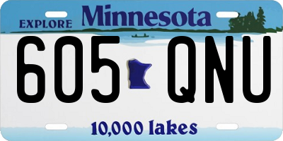 MN license plate 605QNU