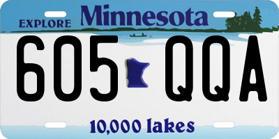MN license plate 605QQA