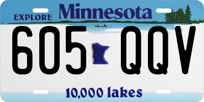 MN license plate 605QQV