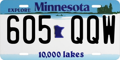 MN license plate 605QQW