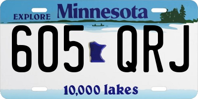 MN license plate 605QRJ