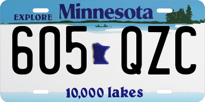 MN license plate 605QZC